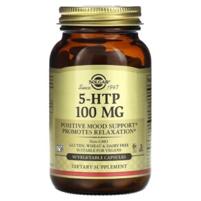 Solgar 5-HTP 100 mg 90 Vegetable Capsules 033984014534