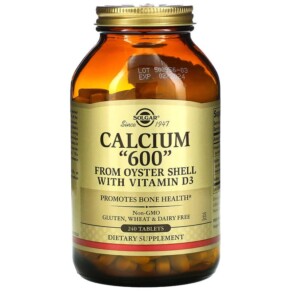 Solgar Calcium "600" from Oyster Shell with Vitamin D3 240 Tablets 033984004177