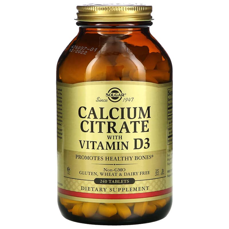 Solgar Calcium Citrate with Vitamin D3 240 viên 1 Solgar Calcium Citrate with Vitamin D3 240 Tablets 033984004320