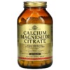Solgar Calcium Magnesium Citrate 250 Tablets 033984005105