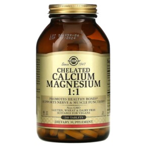 Solgar Chelated Calcium Magnesium 1:1 240 Tablets 033984005051