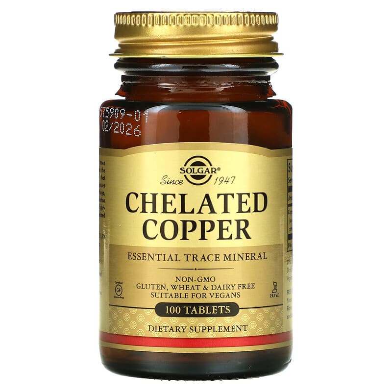 Solgar Chelated Copper 100 viên 1 Solgar Chelated Copper 100 Tablets 033984006409
