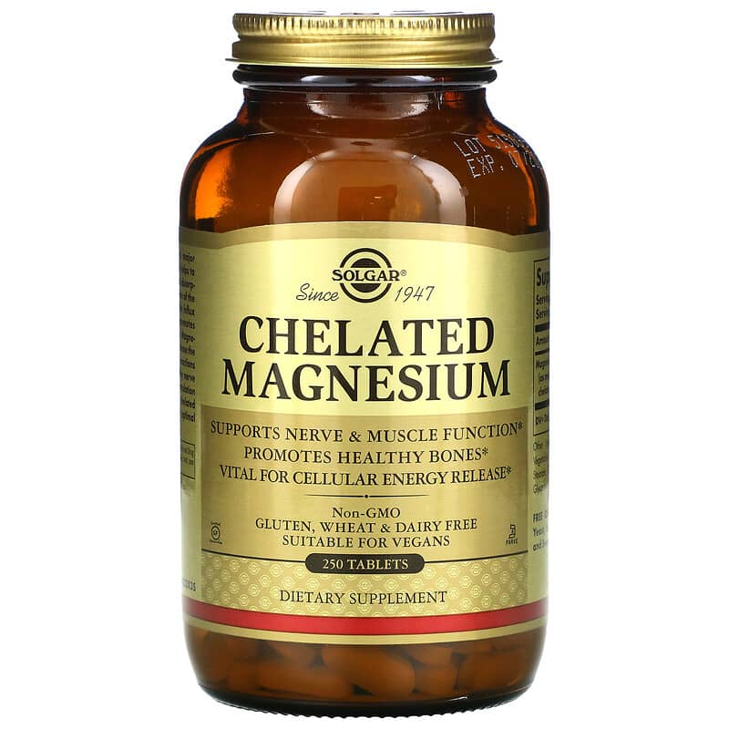Solgar Chelated Magnesium 250 viên 1 Solgar Chelated Magnesium 250 Tablets 033984594333