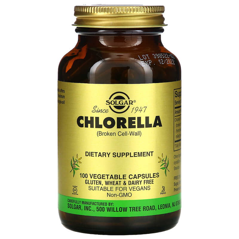 Solgar Chlorella (Broken Cell-Wall) 100 Vegetable viên 1 Solgar Chlorella (Broken Cell-Wall) 100 Vegetable Capsules 033984038189