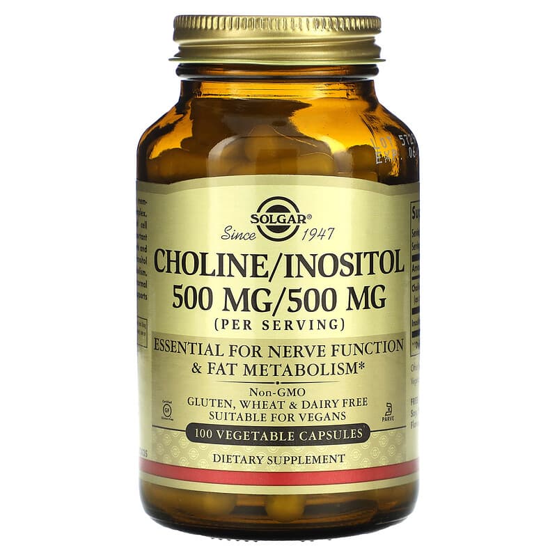 Solgar Choline/Inositol 100 Vegetable viên 1 Solgar Choline/Inositol 250 mg 100 Vegetable Capsules 033984008502