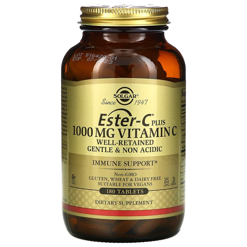 Solgar Ester-C Plus Vitamin C 1,000 mg 180 viên 1 Solgar Ester-C Plus Vitamin C 1.000 mg 180 Tablets 033984591974