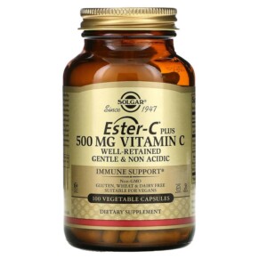 Solgar Ester-C Plus Vitamin C 500 mg 100 Vegetable Capsules 033984010390