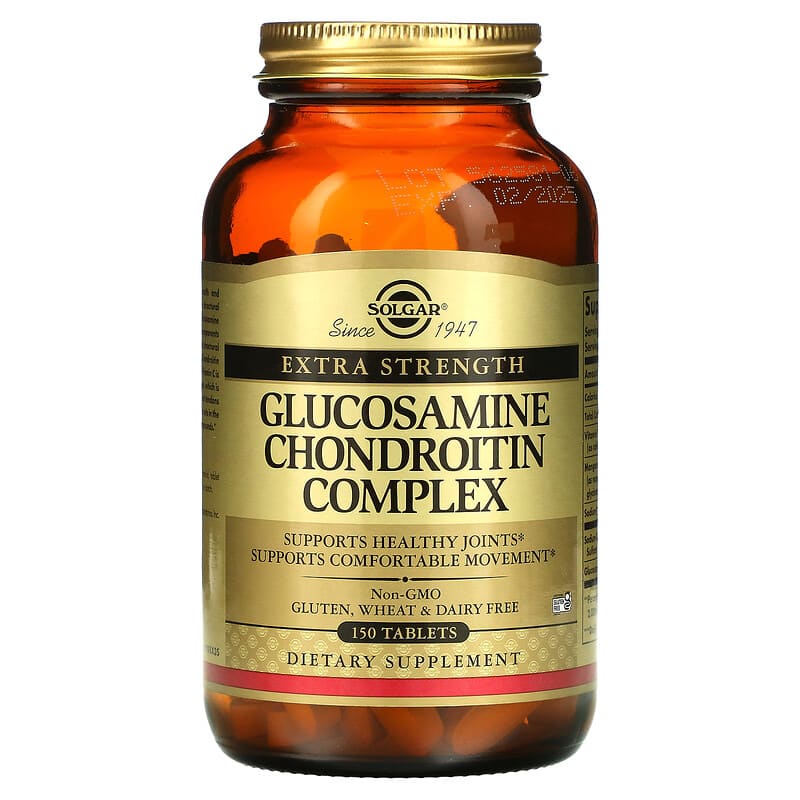 Solgar Extra Strength Glucosamine Chondroitin Complex 150 Tablets 1 Solgar Extra Strength Glucosamine Chondroitin Complex 150 Tablets 033984012882