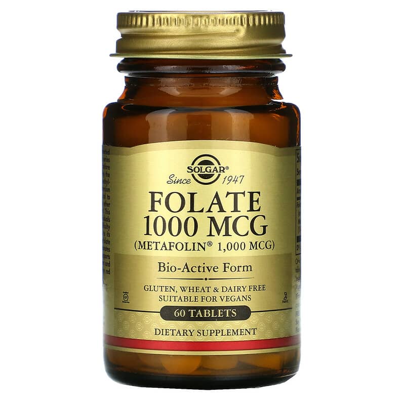 Solgar Folate 1,000 mcg 60 viên 1 Solgar Folate 1.000 mcg 60 Tablets 033984535954