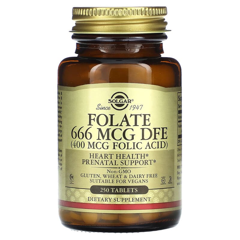 Solgar Folate 400 mcg 250 viên 1 Solgar Folate 400 mcg 250 Tablets 033984010819