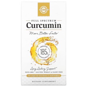 Solgar Full Spectrum Curcumin 90 Liquid Extract Softgels 033984547087
