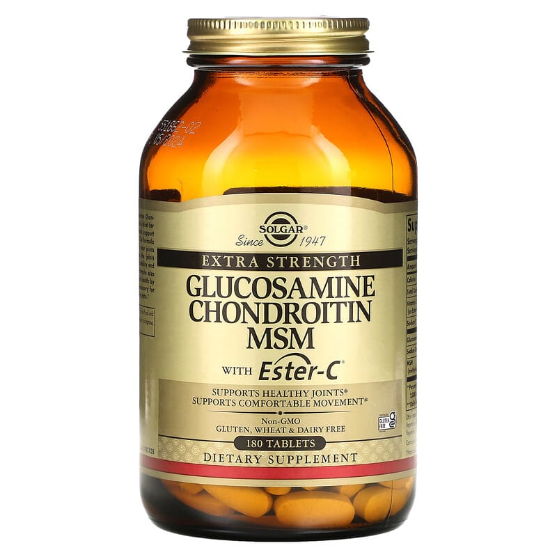 Solgar Glucosamine Chondroitin MSM with Ester-C 180 Tablets 1 Solgar Glucosamine Chondroitin MSM with Ester-C 180 Tablets 033984012721