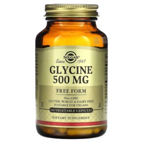 Solgar Glycine 500 mg 100 Vegetable Capsules 033984013704
