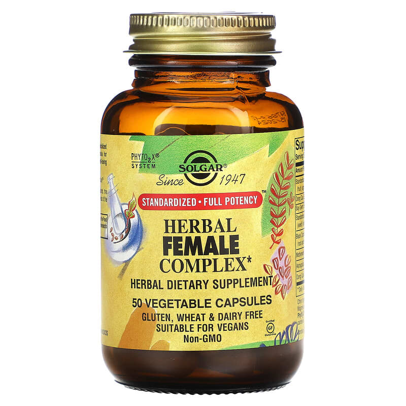 Solgar Herbal Female Complex 50 Vegetable Capsules 1 Solgar Herbal Female Complex 50 Vegetable Capsules 033984041639