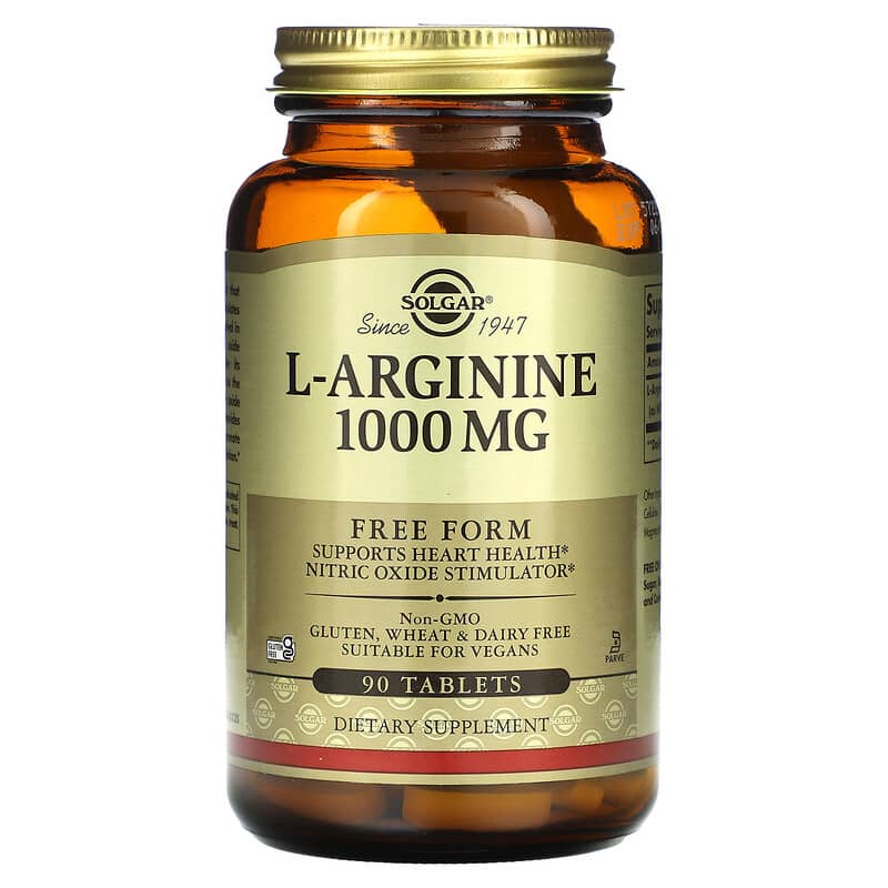 Solgar L-Arginine Free Form 1.000 mg 90 Tablets 1 Solgar L-Arginine Free Form 1.000 mg 90 Tablets 033984001503