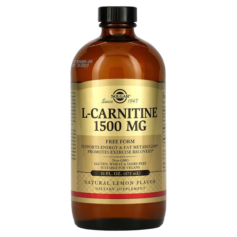 Solgar L-Carnitine Natural Lemon 1.500 mg 16 fl oz (473 ml) 1 Solgar L-Carnitine Natural Lemon 1.500 mg 16 fl oz (473 ml) 033984307216