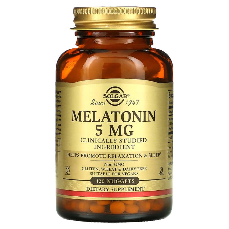 Solgar Melatonin 5 mg 120 Nuggets 1 Solgar Melatonin 5 mg 120 Nuggets 033984019379