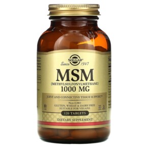 Solgar MSM (Methylsulfonylmethane) 1.000 mg 120 Tablets 033984017344