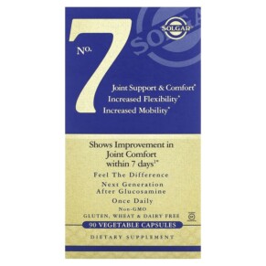 Solgar No. 7 Joint Support & Comfort 90 Vegetable Capsules 033984504981