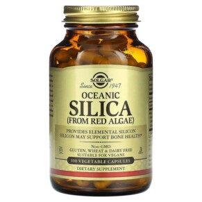 Solgar Oceanic Silica From Red Algae 100 Vegetable Capsules 033984025714