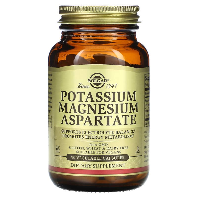Solgar Potassium Magnesium Aspartate 90 Vegetable viên 1 Solgar Potassium Magnesium Aspartate 90 Vegetable Capsules 033984022676