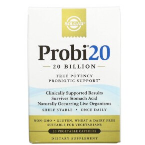 Solgar Probi20 20 Billion 30 Vegetable Capsules 033984539242