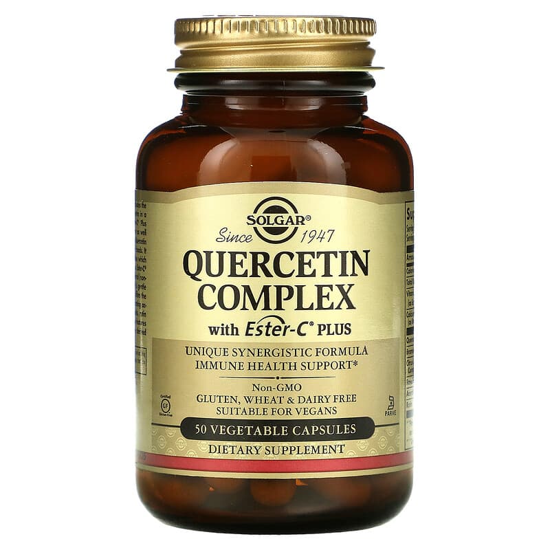 Solgar Quercetin Complex with Ester-C Plus 50 Vegetable Capsules 1 Solgar Quercetin Complex with Ester-C Plus 50 Vegetable Capsules 033984023185