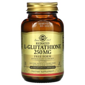 Solgar Reduced L-Glutathione 250 mg 60 Vegetable Capsules 033984013513