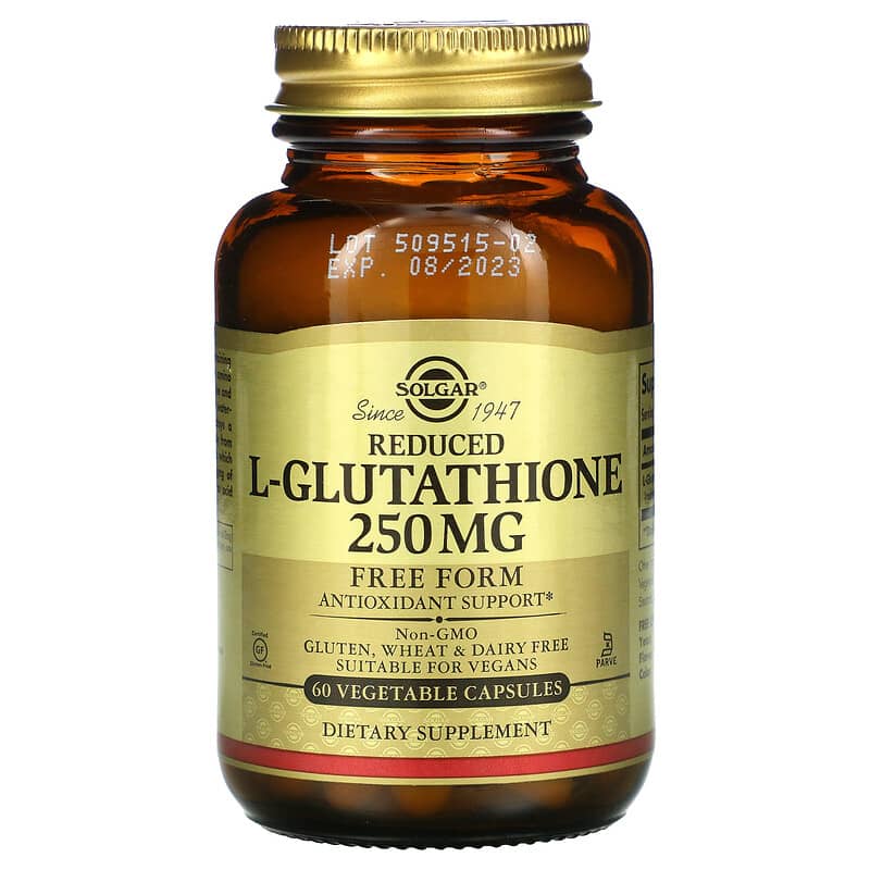 Solgar Reduced L-Glutathione 250 mg 60 Vegetable Capsules 1 Solgar Reduced L-Glutathione 250 mg 60 Vegetable Capsules 033984013513