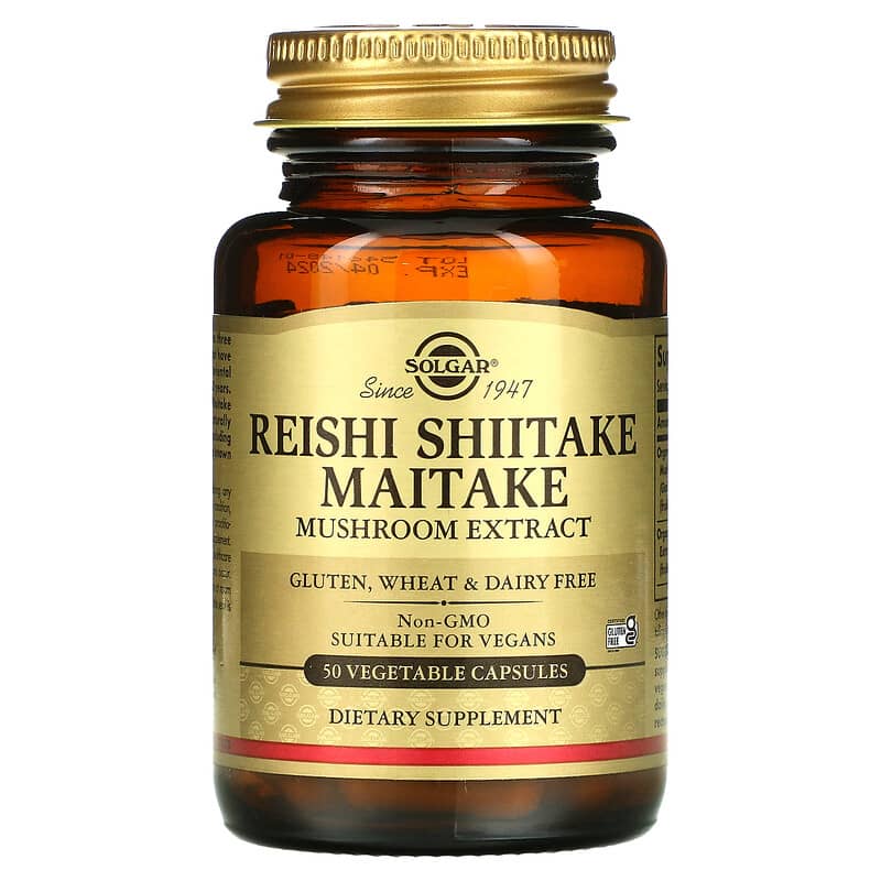 Solgar Reishi Shiitake Maitake Mushroom Extract 50 Vegetable viên 1 Solgar Reishi Shiitake Maitake Mushroom Extract 50 Vegetable Capsules 033984023277