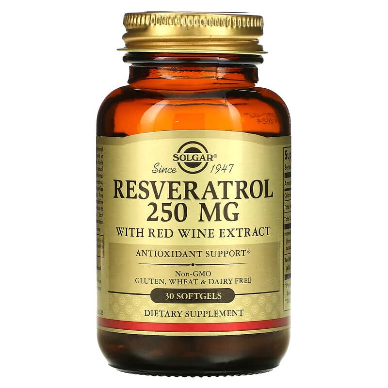 Solgar Resveratrol 250 mg 30 Softgels 1 Solgar Resveratrol 250 mg 30 Softgels 033984023369