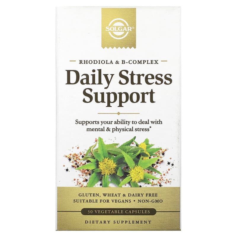 Solgar Rhodiola & B-Complex Daily Stress Support 30 Vegetable Capsules 1 Solgar Rhodiola & B-Complex Daily Stress Support 30 Vegetable Capsules 033984303171