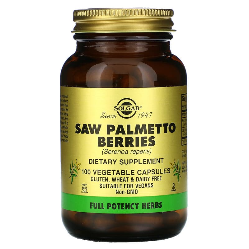 Solgar Saw Palmetto Berries 100 Vegetable Capsules 1 Solgar Saw Palmetto Berries 100 Vegetable Capsules 033984040236