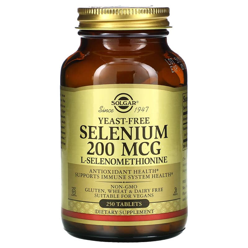 Solgar Selenium Yeast-Free 200 mcg 250 viên 1 Solgar Selenium Yeast-Free 200 mcg 250 Tablets 033984025585