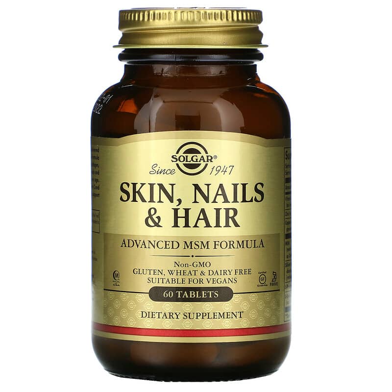 Solgar Skin Nails & Hair Advanced MSM Formula 60 viên 1 Solgar Skin Nails & Hair Advanced MSM Formula 60 Tablets 033984017351