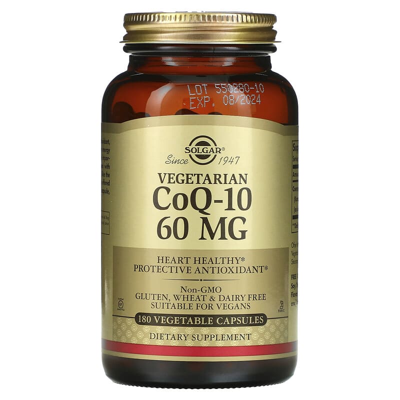 Solgar Vegetarian CoQ-10 60 mg 180 Vegetable Capsules 1 Solgar Vegetarian CoQ-10 60 mg 180 Vegetable Capsules 033984009387