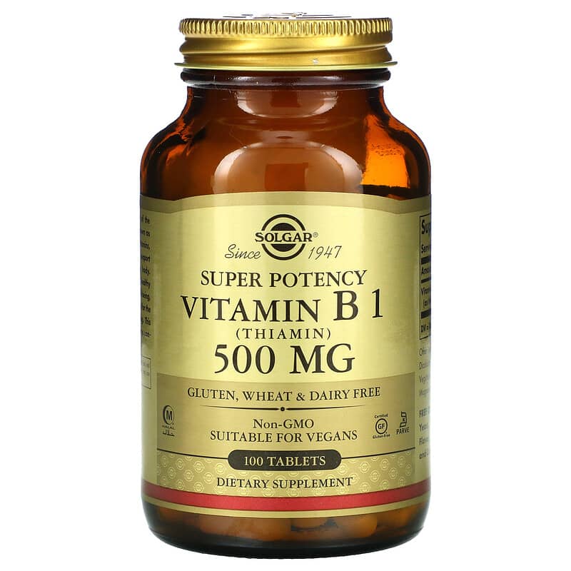 Solgar Vitamin B1 500 mg 100 viên 1 Solgar Vitamin B1 500 mg 100 Tablets 033984029804
