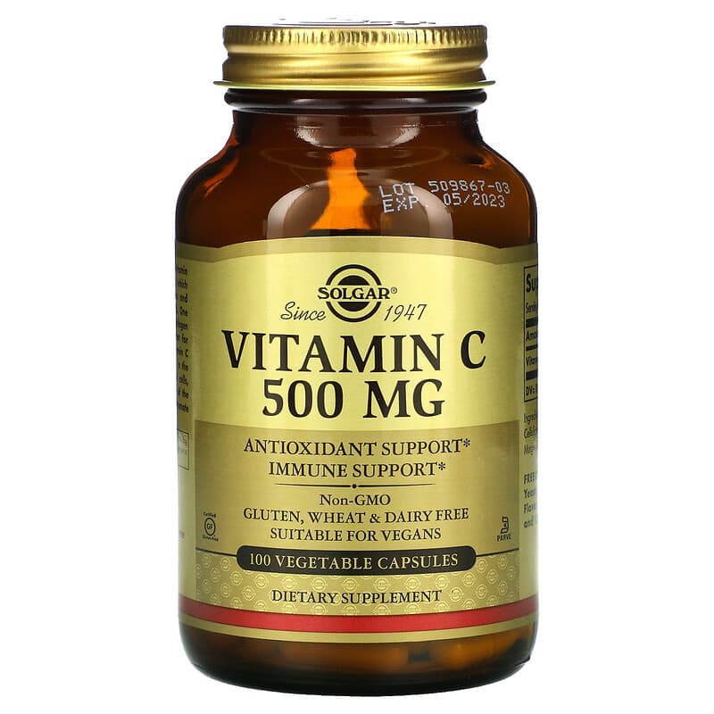 Solgar Vitamin C 500 mg 100 Vegetable viên 1 Solgar Vitamin C 500 mg 100 Vegetable Capsules 033984032606