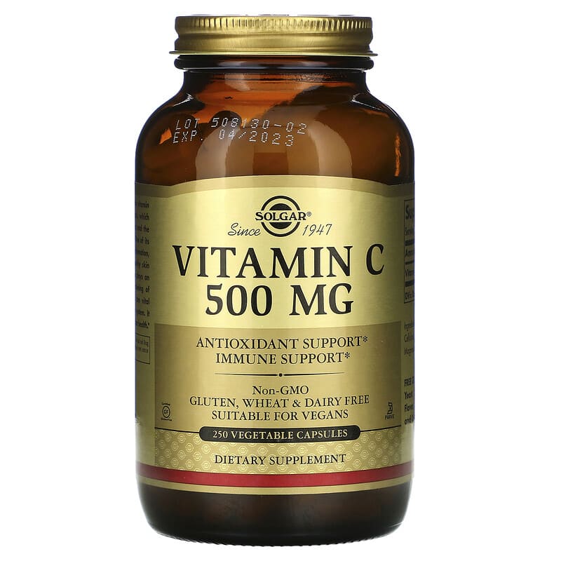 Solgar Vitamin C 500 mg 250 Vegetable viên 1 Solgar Vitamin C 500 mg 250 Vegetable Capsules 033984032613