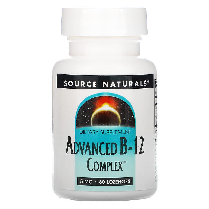 Source Naturals Advanced B-12 Complex 5 mg 60 Lozenges 1 Source Naturals Advanced B-12 Complex 5 mg 60 Lozenges 021078014812