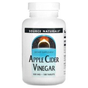 Source Naturals Apple Cider Vinegar 500 mg 180 Tablets 021078013563