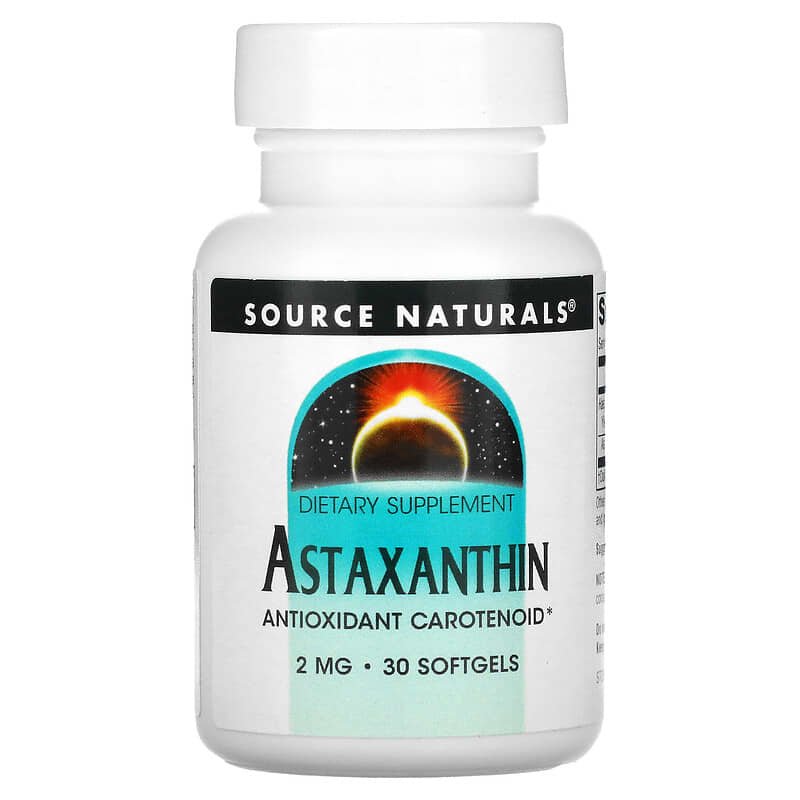 Source Naturals Astaxanthin 2 mg 30 Softgels 1 Source Naturals Astaxanthin 2 mg 30 Softgels 021078019541