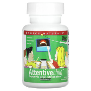 Source Naturals Attentive Child 60 Tablets 021078019466