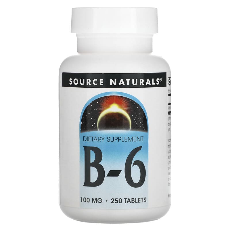 Source Naturals B-6 100 mg 250 viên 1 Source Naturals B-6 100 mg 250 Tablets 021078004141