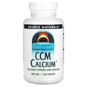 Source Naturals CCM Calcium 300 mg 120 Tablets 021078009597
