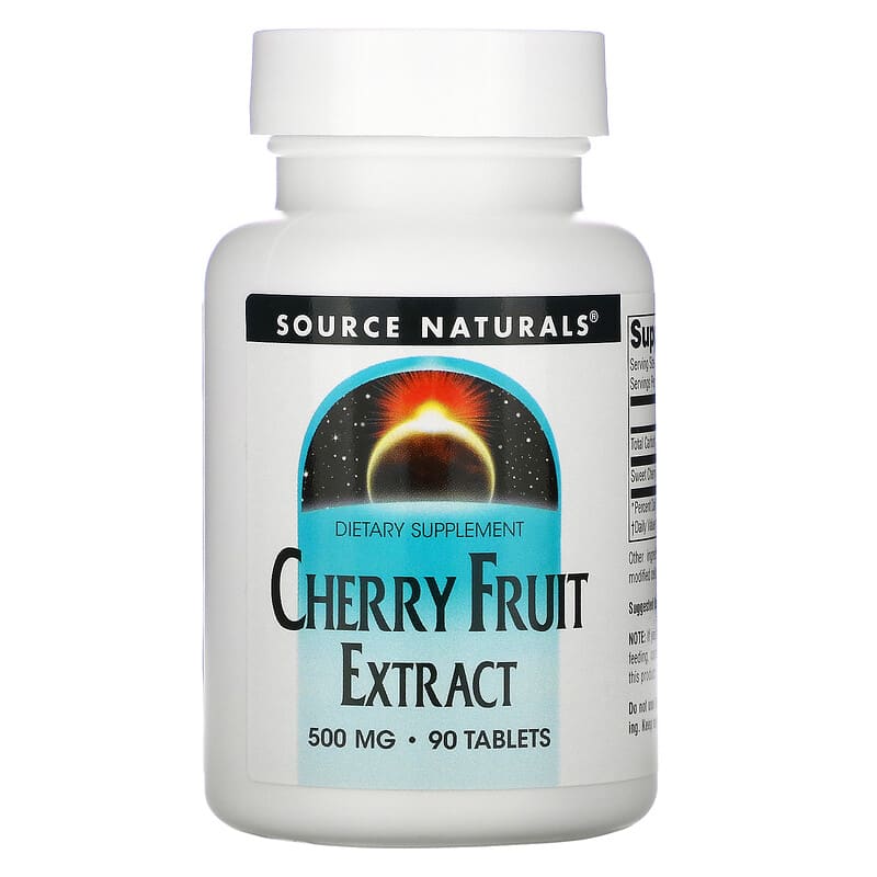 Source Naturals Cherry Fruit Extract 500 mg 90 Tablets 1 Source Naturals Cherry Fruit Extract 500 mg 90 Tablets 021078016816