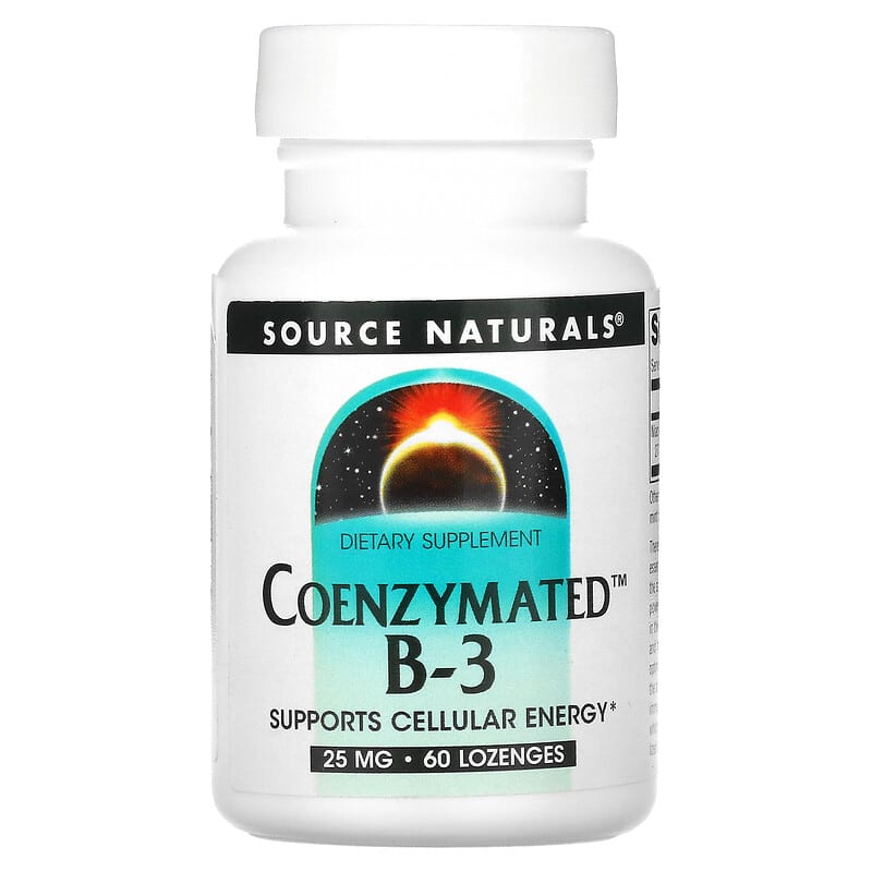 Source Naturals Coenzymated B-3 25 mg 60 Lozenges 1 Source Naturals Coenzymated B-3 25 mg 60 Lozenges 021078009375