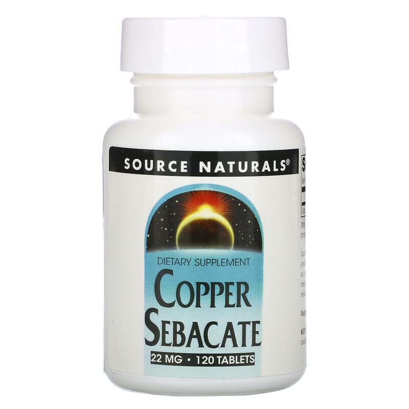 Source Naturals Copper Sebacate 22 mg 120 viên 1 Source Naturals Copper Sebacate 22 mg 120 Tablets 021078008842
