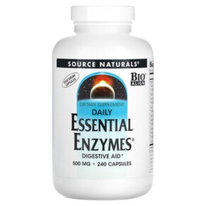 Source Naturals Daily Essential Enzymes 500 mg 240 Capsules 021078013037
