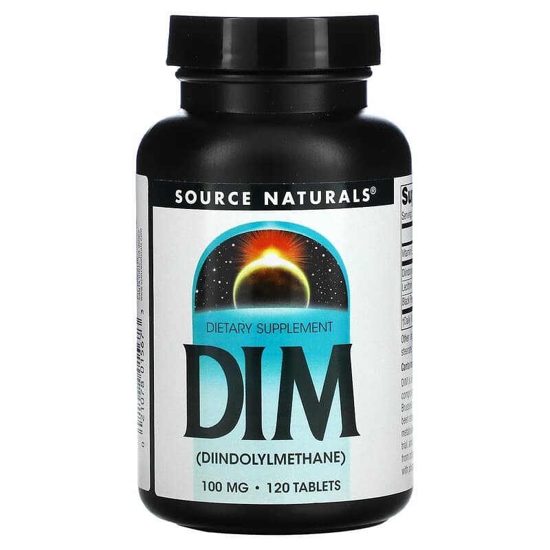 Source Naturals DIM (Diindolylmethane) 100 mg 120 viên 1 Source Naturals DIM (Diindolylmethane) 100 mg 120 Tablets 021078015673